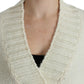 White knitted cardigan