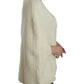 White knitted cardigan