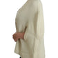 White knitted cardigan