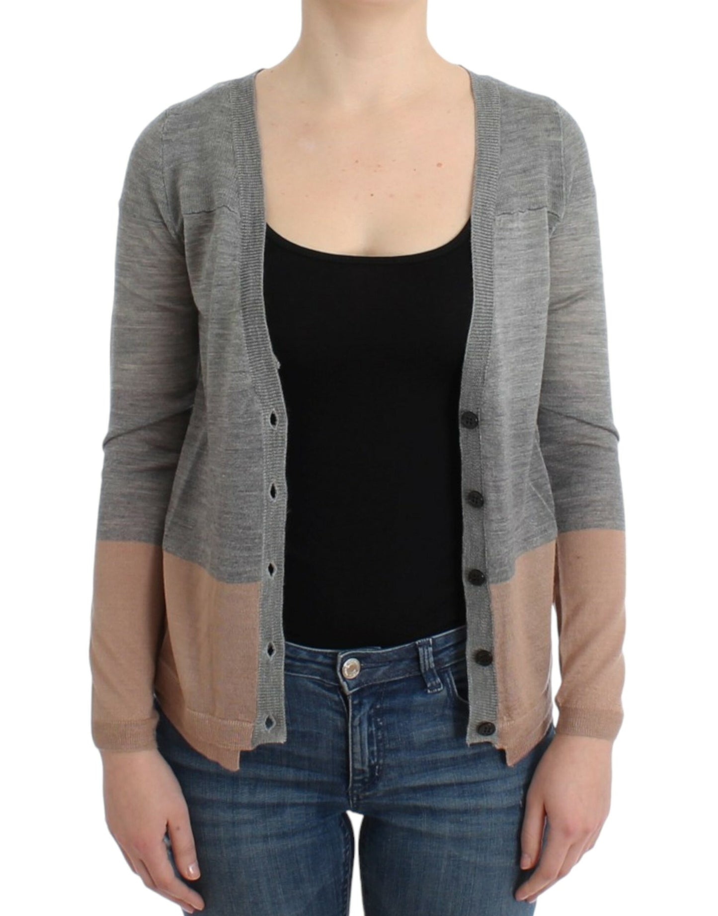 Gray lightweight cardigan