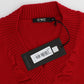 Chic V-Neck Lightweight Red Sweater