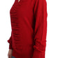 Chic V-Neck Lightweight Red Sweater