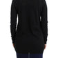 Black V-neck lightweight sweater