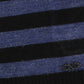 Black striped V-neck sweater