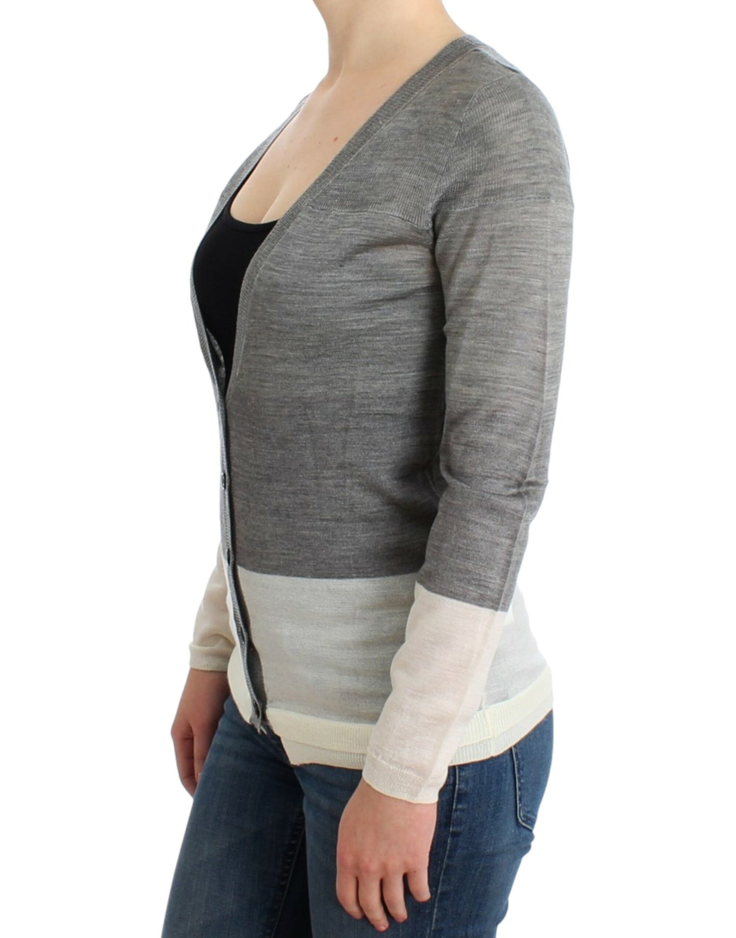 Gray lightweight cardigan