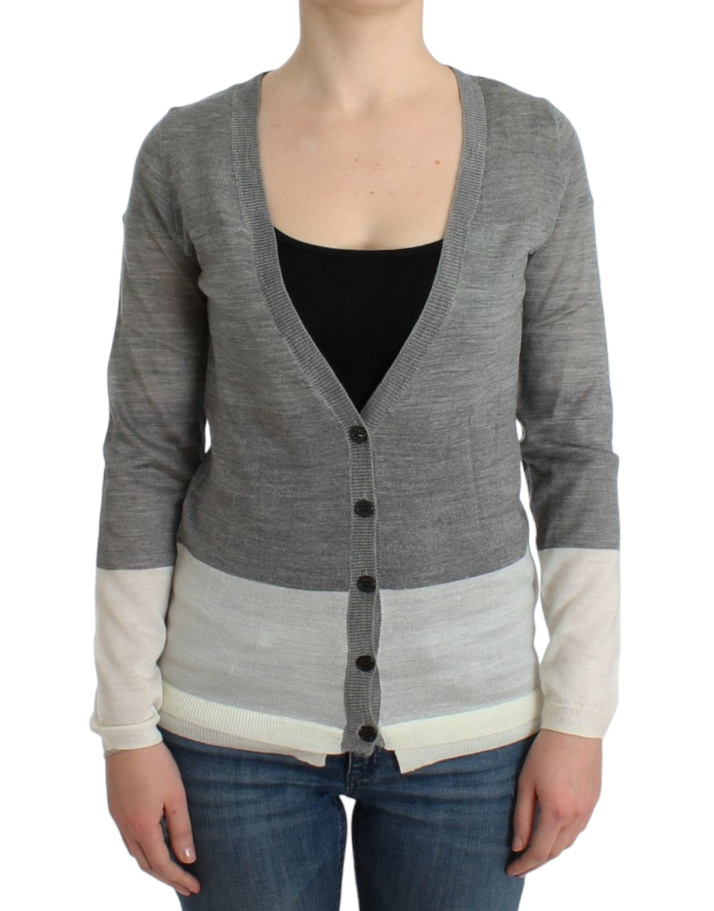 Gray lightweight cardigan