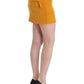 Yellow corduroy mini skirt