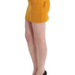 Yellow corduroy mini skirt
