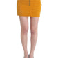 Yellow corduroy mini skirt