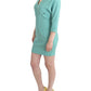 Green 3/4 sleeved sheath dress
