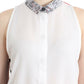 White shirt assymetric hem dress