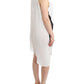 White shirt assymetric hem dress