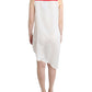 White shirt assymetric hem dress