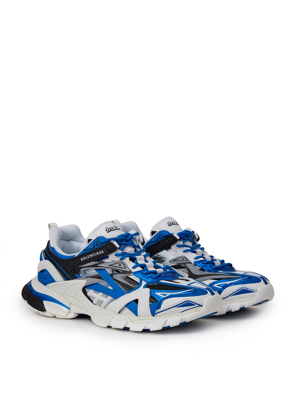 Iconic Blue Track Sneakers with Layered Sole