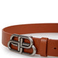 Elegant Tobacco Brown Leather Belt