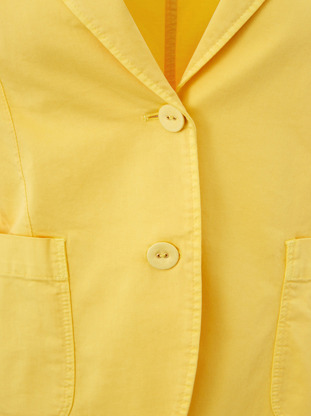 Elegant Yellow Cotton Jacket – Timeless Style