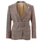 Elegant Tartan Belted Wool Silk Jacket
