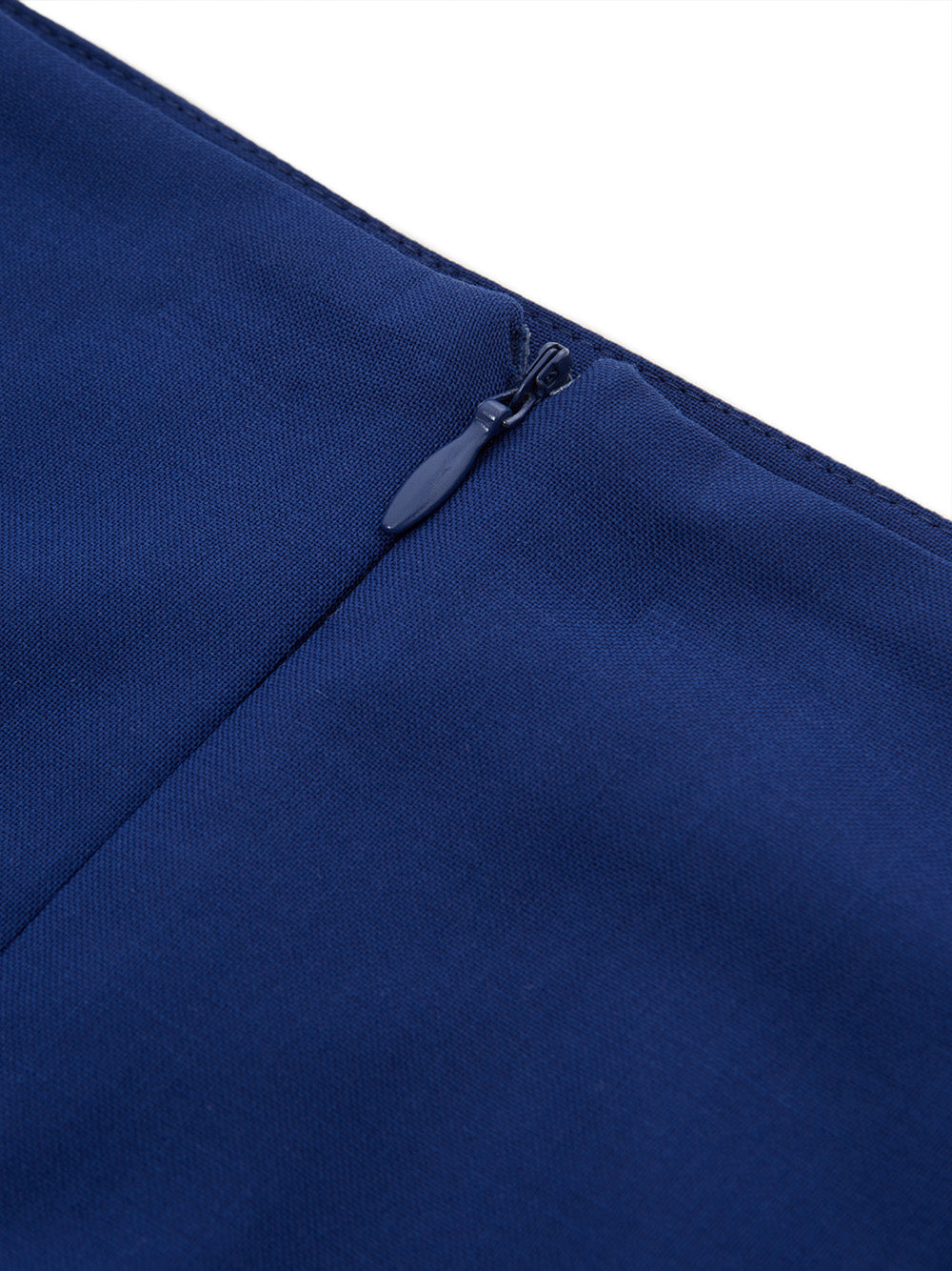 Elegant Blue Wool Pencil Skirt