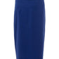 Elegant Blue Wool Pencil Skirt