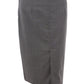 Elegant Grey Wool Pencil Skirt