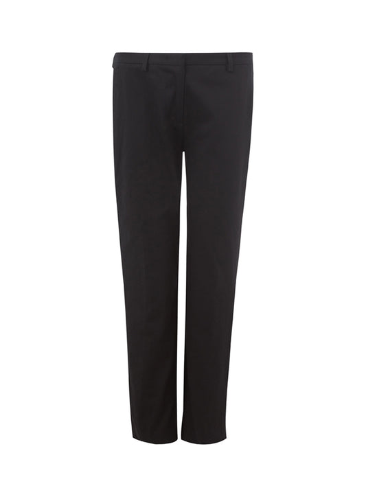 Elegant Black Cotton Chino Trousers