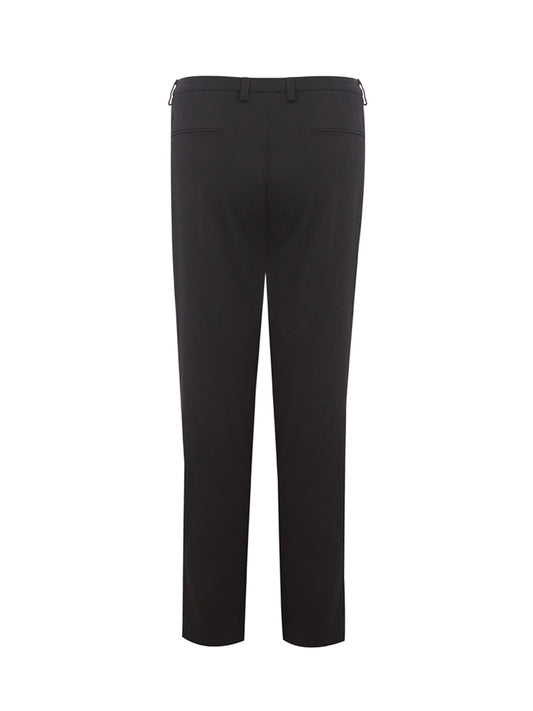 Elegant Black Cotton Chino Trousers