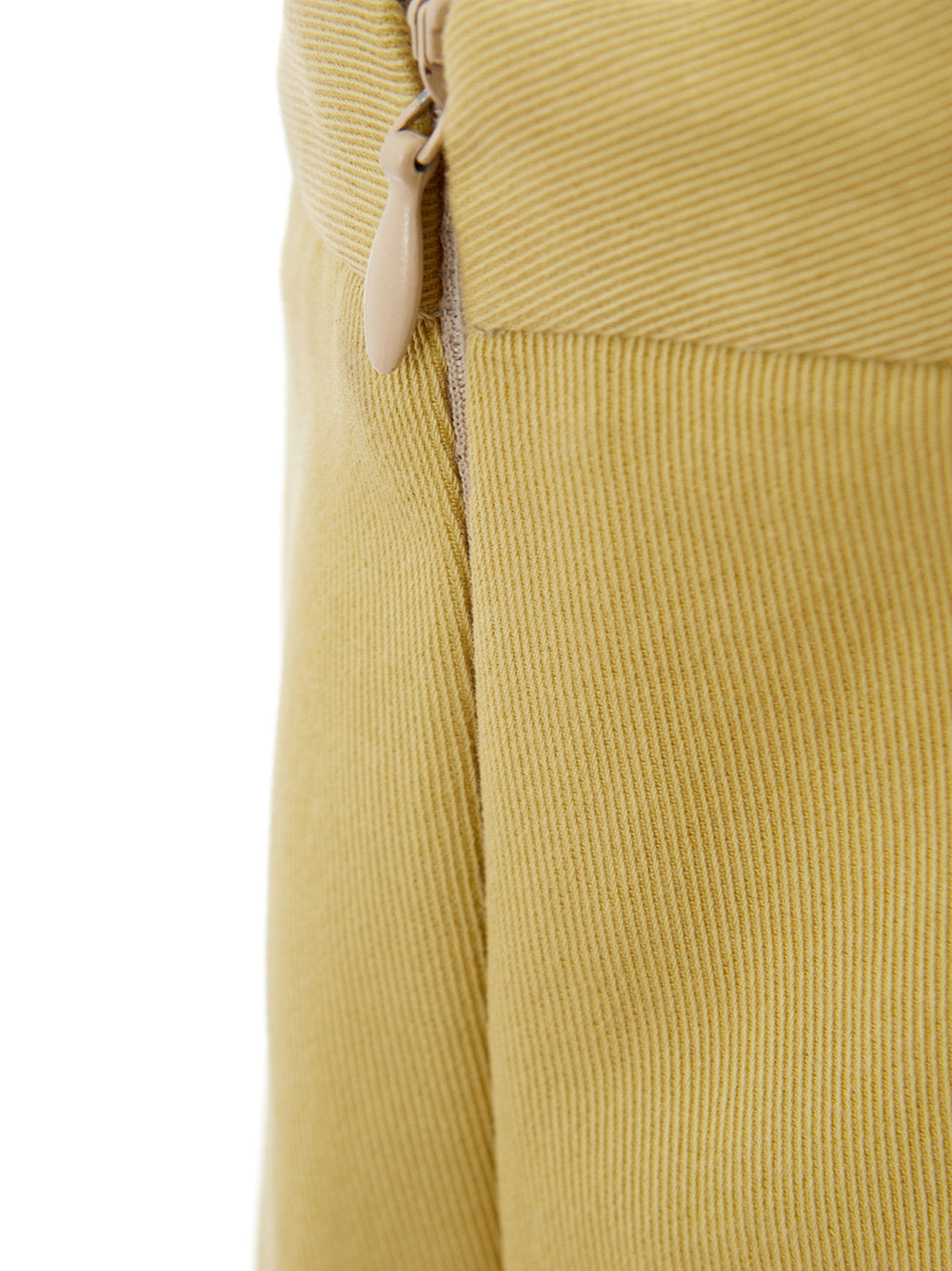 Chic Yellow Cotton Chino Trousers