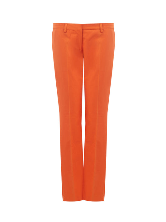 Elegant Orange Cotton Chinos