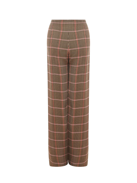 Elegant Micro Checked Palazzo Pants