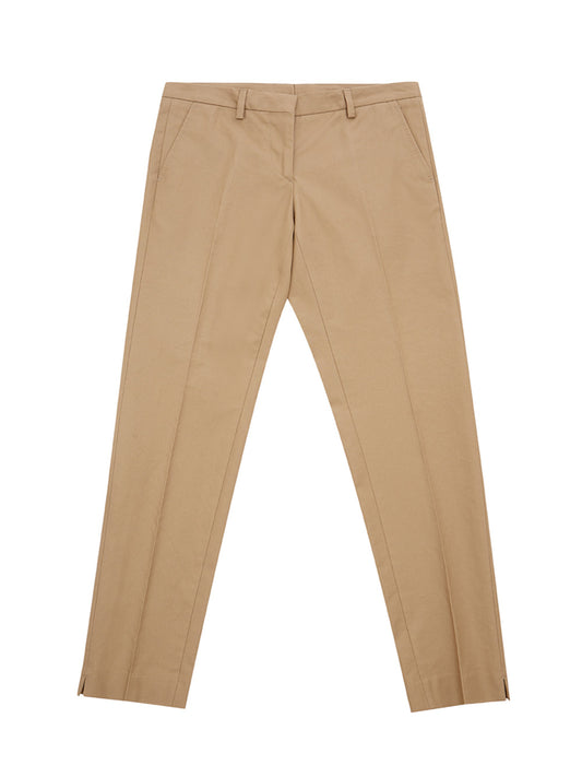 Elegant Beige Cotton Chino Pants