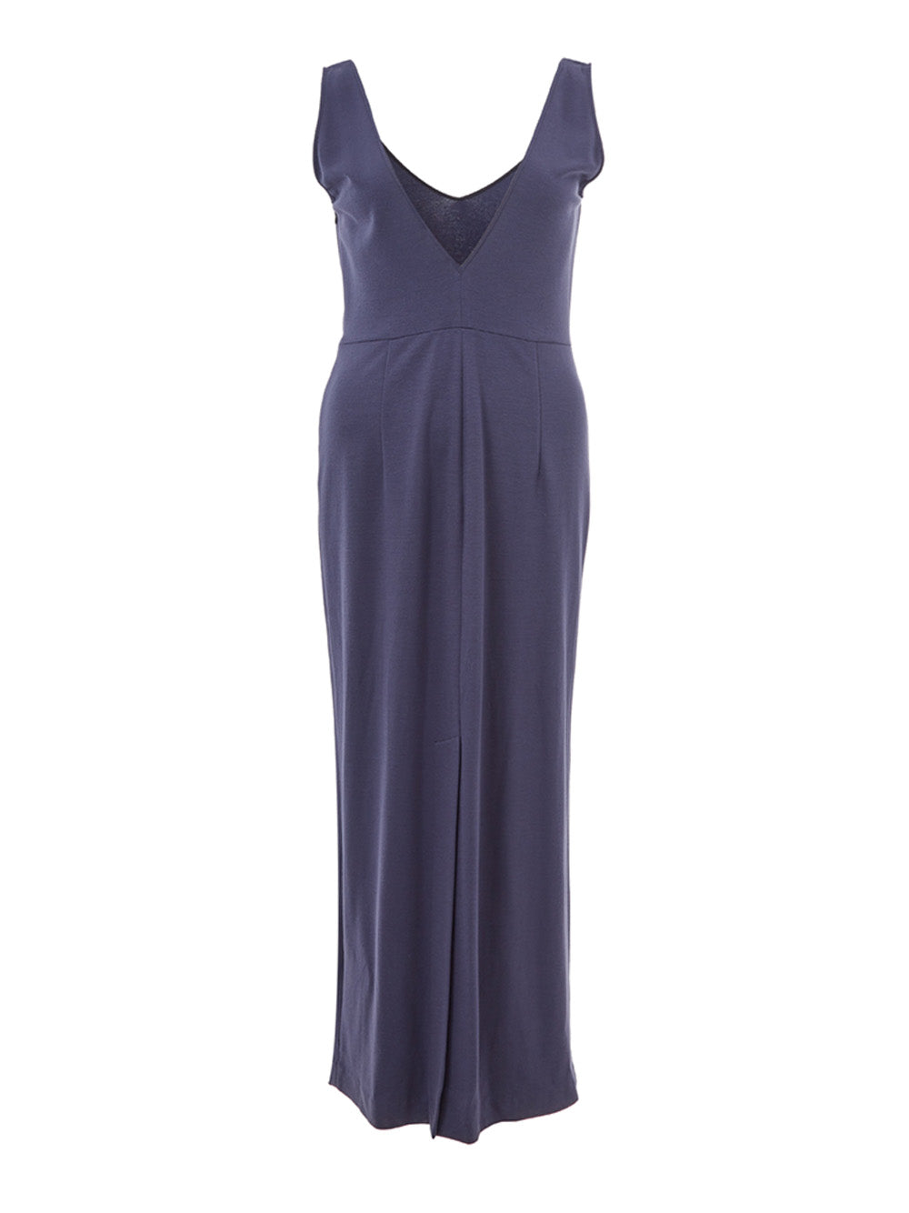 Elegant Blue Viscose Long Dress with Straps