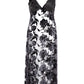 Elegant Embroidered Black Velvet Dress