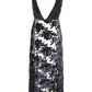 Elegant Embroidered Black Velvet Dress