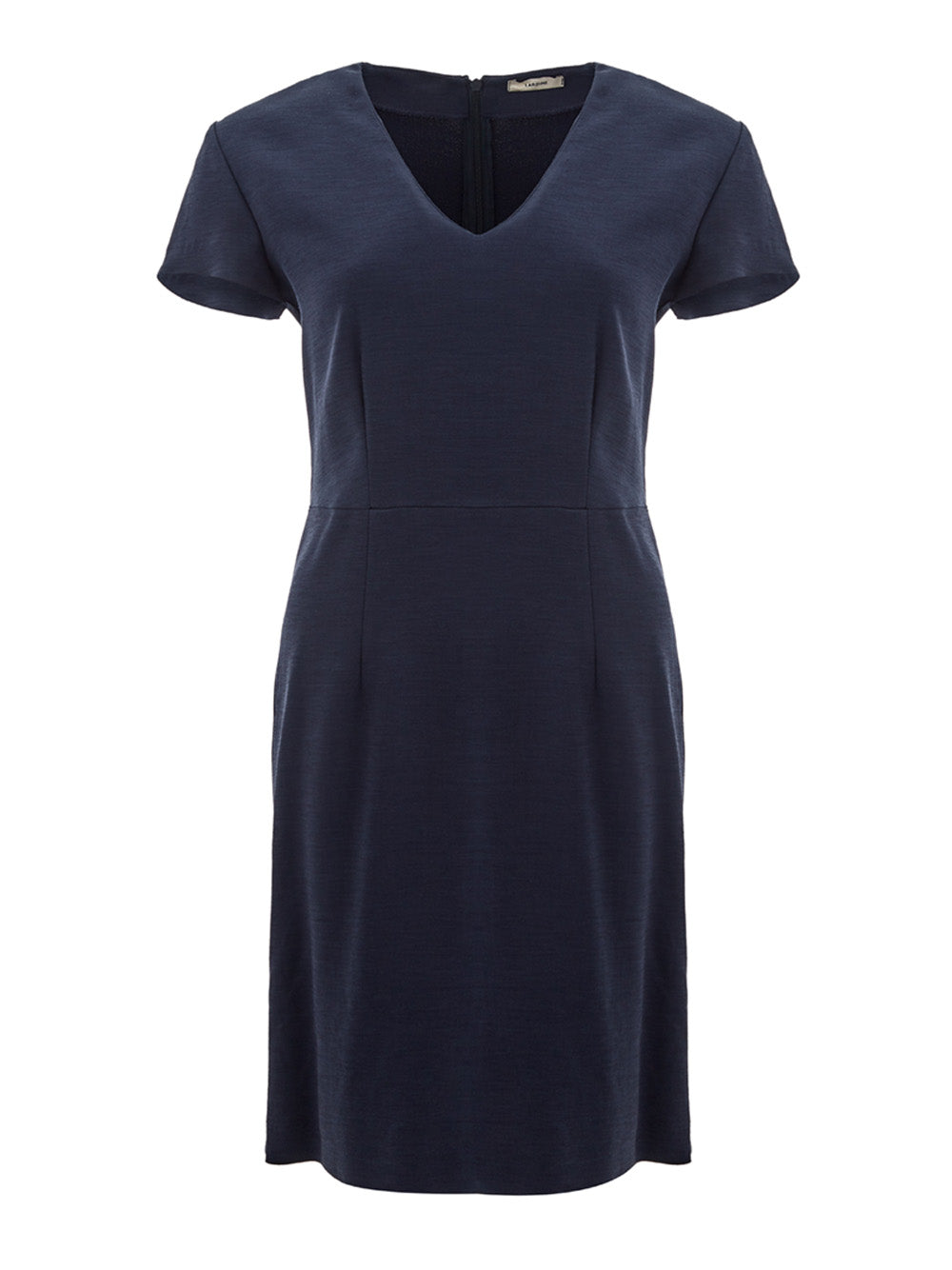 Elegant Blue V-Neck Midi Dress