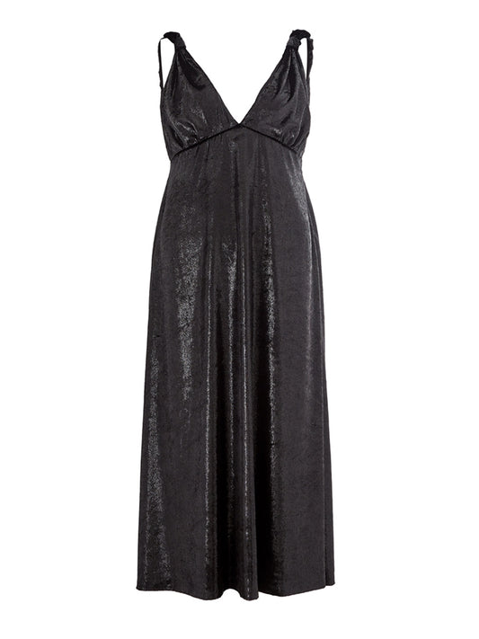 Elegant Velvet Effect Embellished Dress