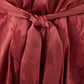 Elegant Red Printed Trench - Impeccable Style