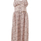 Elegant Pink Printed Midi Dress