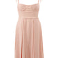 Elegant Pink Viscose Bodice Dress