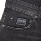 Sleek Black Washed Denim Slim Fit Pants
