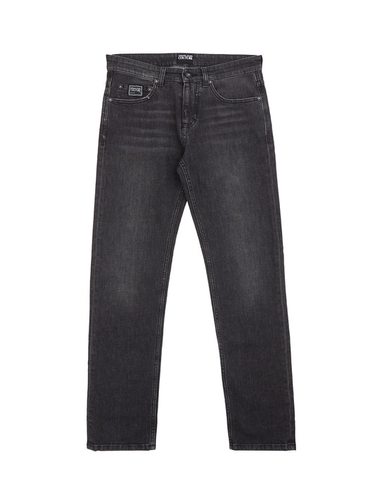 Sleek Black Washed Denim Slim Fit Pants