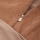 Elegant Alcantara Cotton Zip Sweater