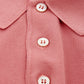 Chic Pink Knit-Effect Cotton Polo