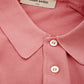 Chic Pink Knit-Effect Cotton Polo