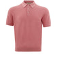 Chic Pink Knit-Effect Cotton Polo