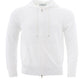 Elegant White Cotton Hooded Sweater