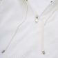 Elegant White Cotton Hooded Sweater