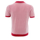 Elegant V-Neck Cotton Polo in Vibrant Pink Red