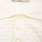 Elegant White Cotton Knitwear-Effect Polo