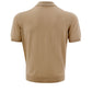 Elegant Beige Striped Cotton Polo Shirt
