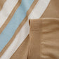 Elegant Beige Striped Cotton Polo Shirt